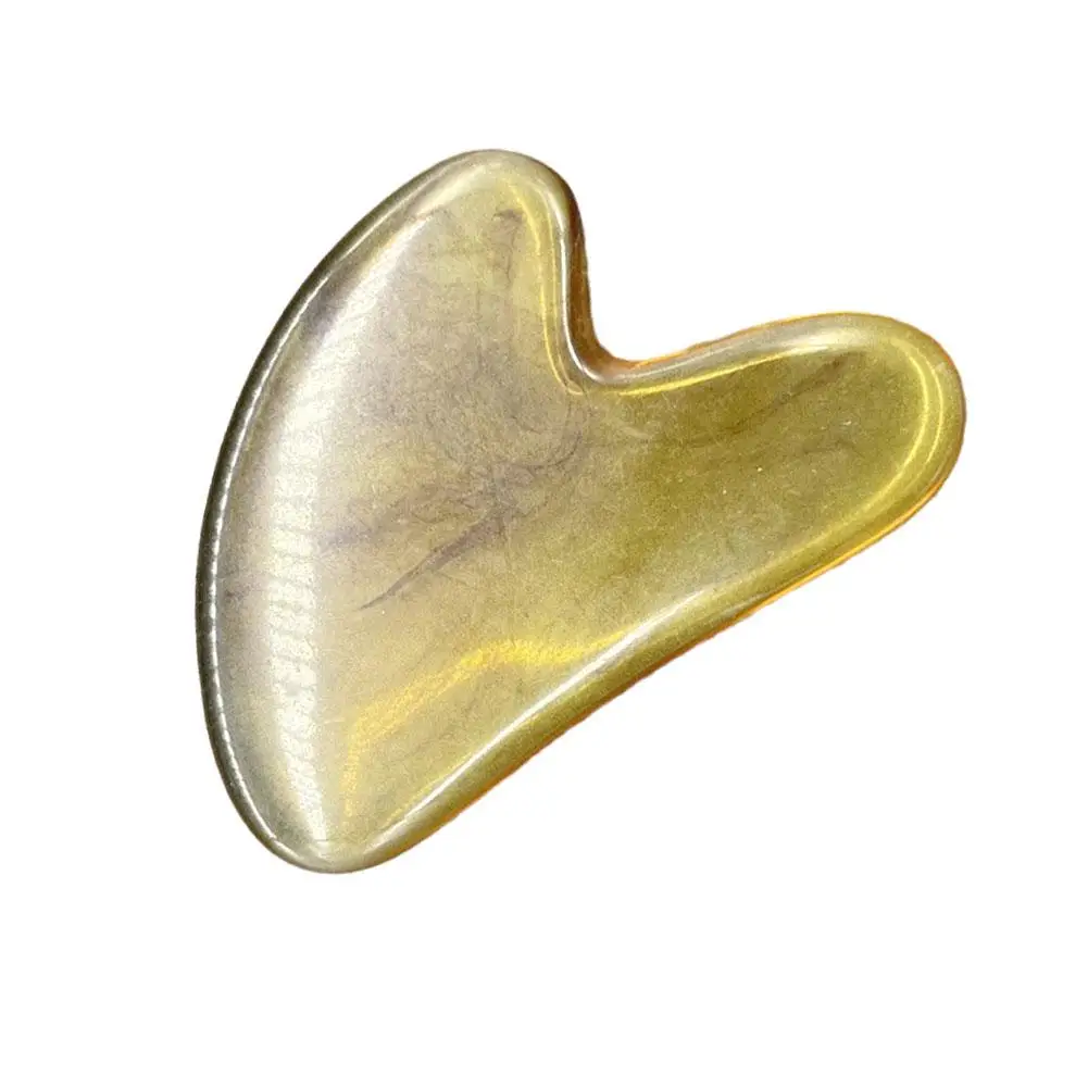 Massaggiatore SPA a forma di cuore resina Gua Sha raschiando massaggio raschietto massaggiatore viso agopuntura massaggiatore bordo per X4R0