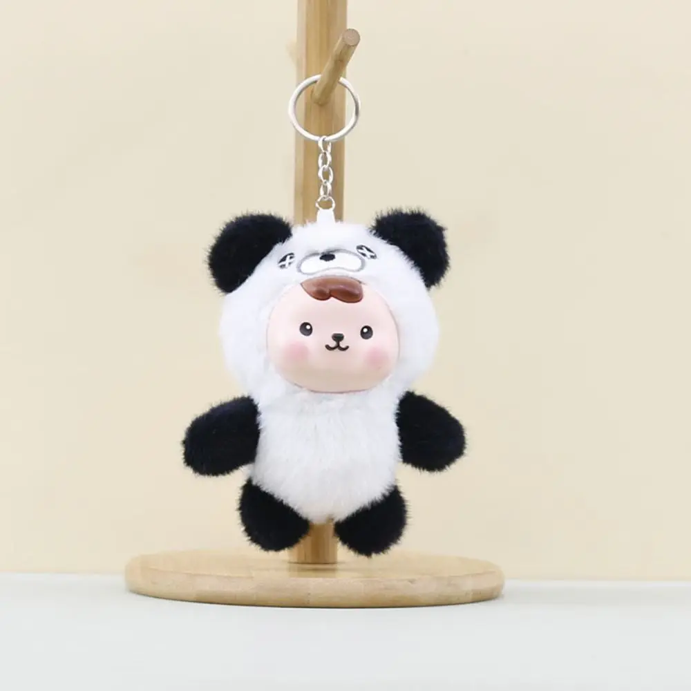 PP Cotton Funny Cat Keychain Cartoon Design Lucky Charm Cute Pet Doll Keychain Plush Material Cute Shape Lucky Keychain