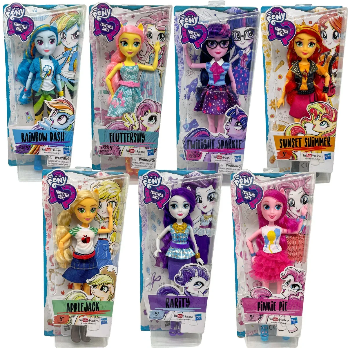 

Hasbro My Little Pony Equestria Girls Rainbow Dash Rarity Sunset Shimmer Cute Doll Toy Model Anime Figure Collection Kids Gifts