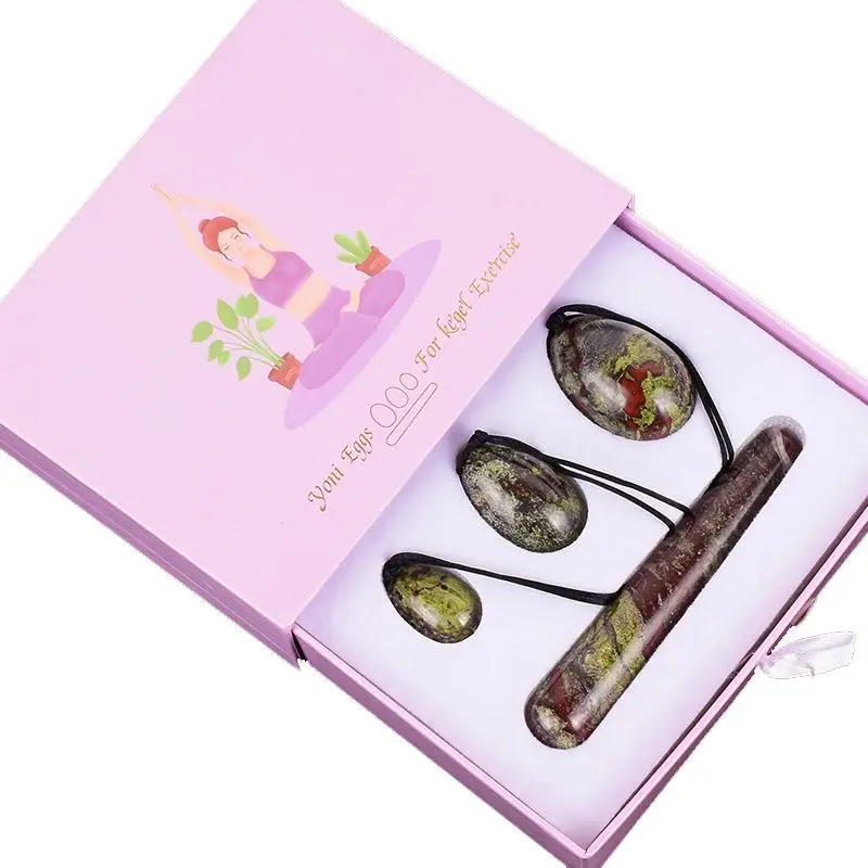 

Set Jasper Egg Yoni Wand Natural Stone Crystal Mineral Ball Kegel Exercise Pelvic Floor Muscle Vagina Health Care Massager