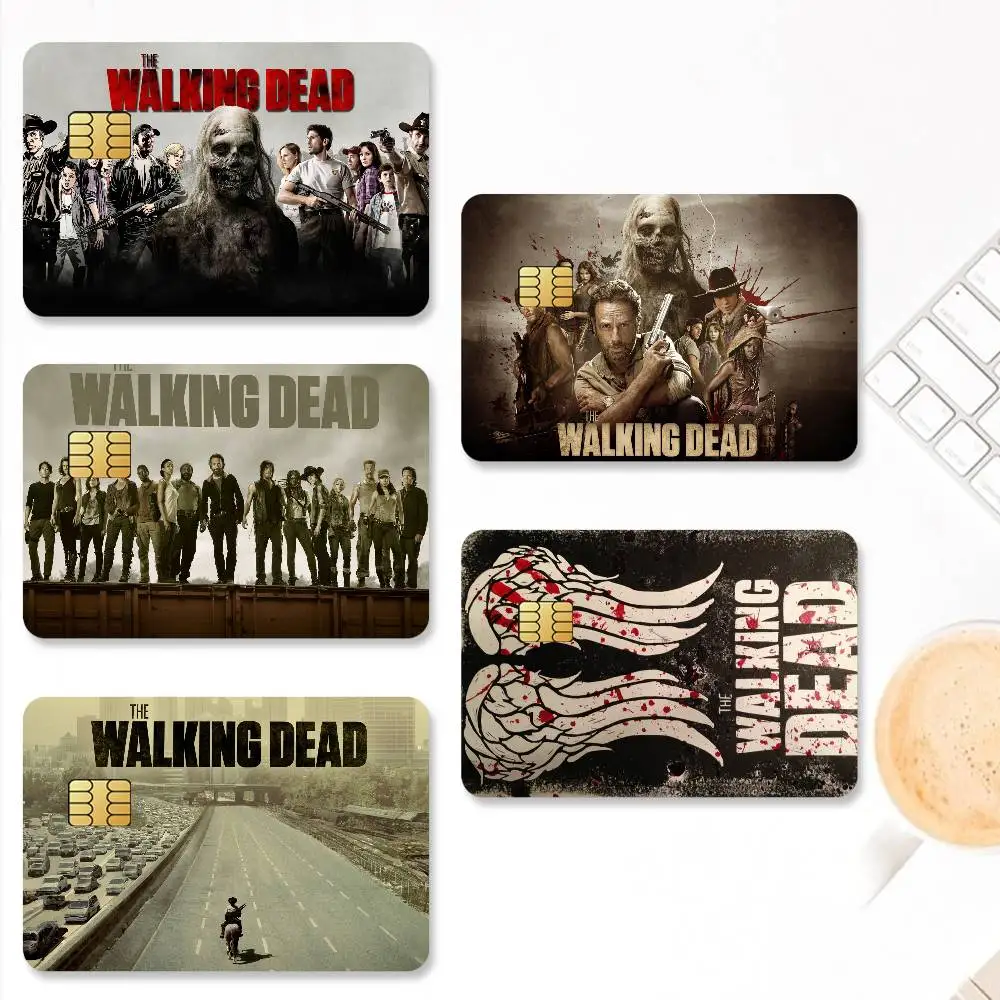 TV Show The Walking Dead Credit Card Stickers Skin for Bank Debit Decorative Protection 4PCS Anti-scratch Waterproof