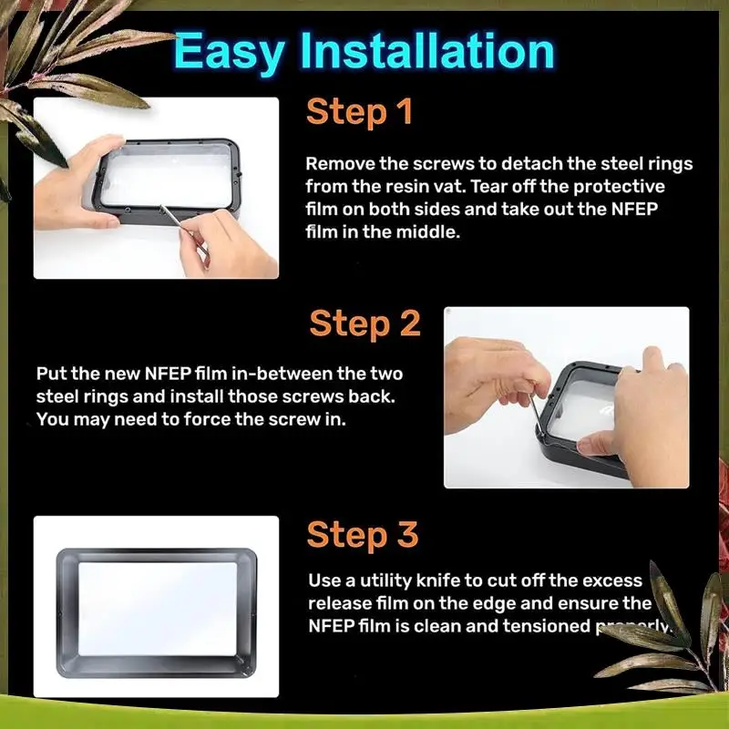 

Новые 5 шт. NFEP (FEP 2,0) пленки для Photon M3 Max, M3 Premium, Elegoo Jupiter (6K), Saturn 2, сменные смоляные принтеры 380X260x0,15M