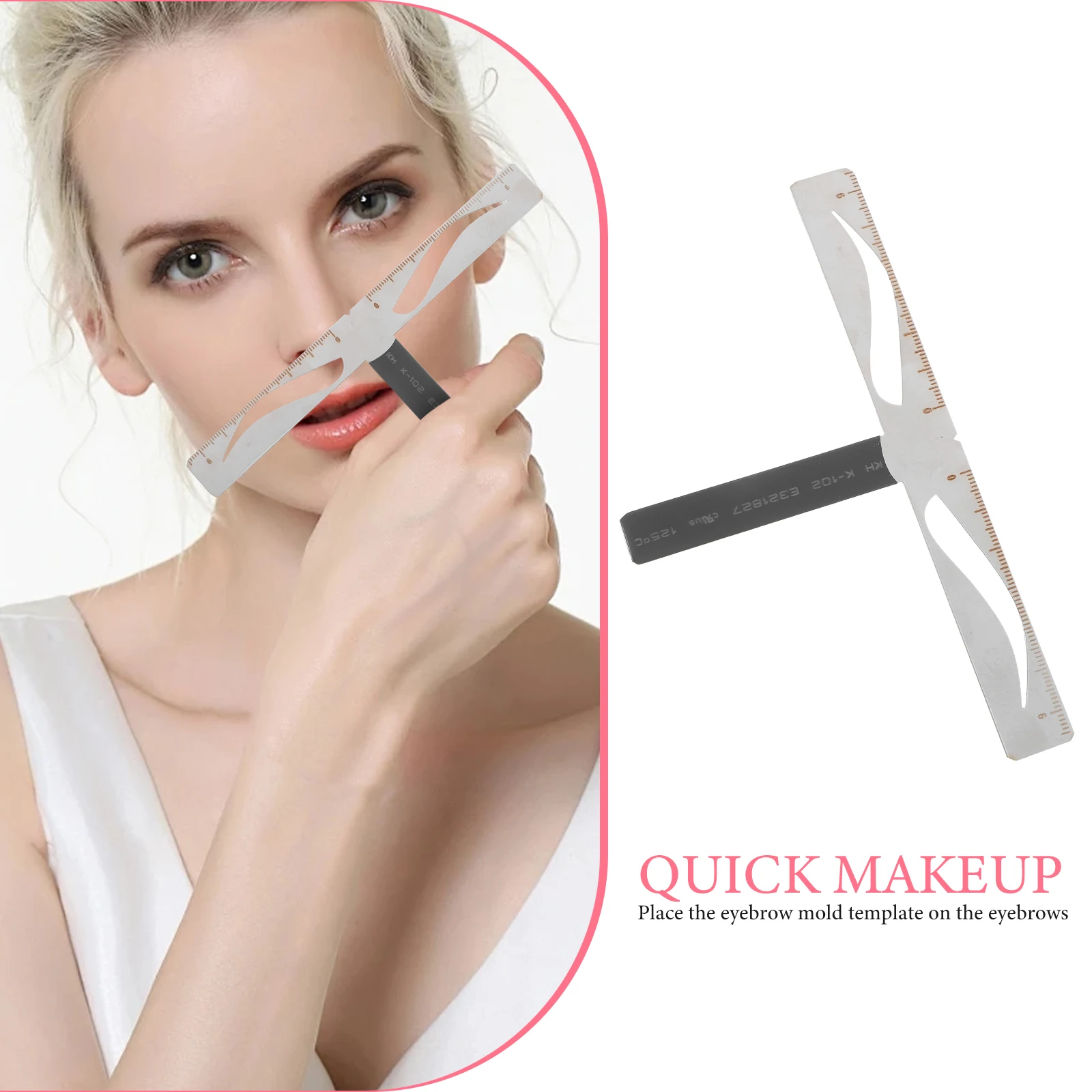 Wenkbrauw positionering liniaal Mapping stencil meetinstrument wenkbrauw liniaal wenkbrauw stencils kit vormige stencil draagbare make-up borstel