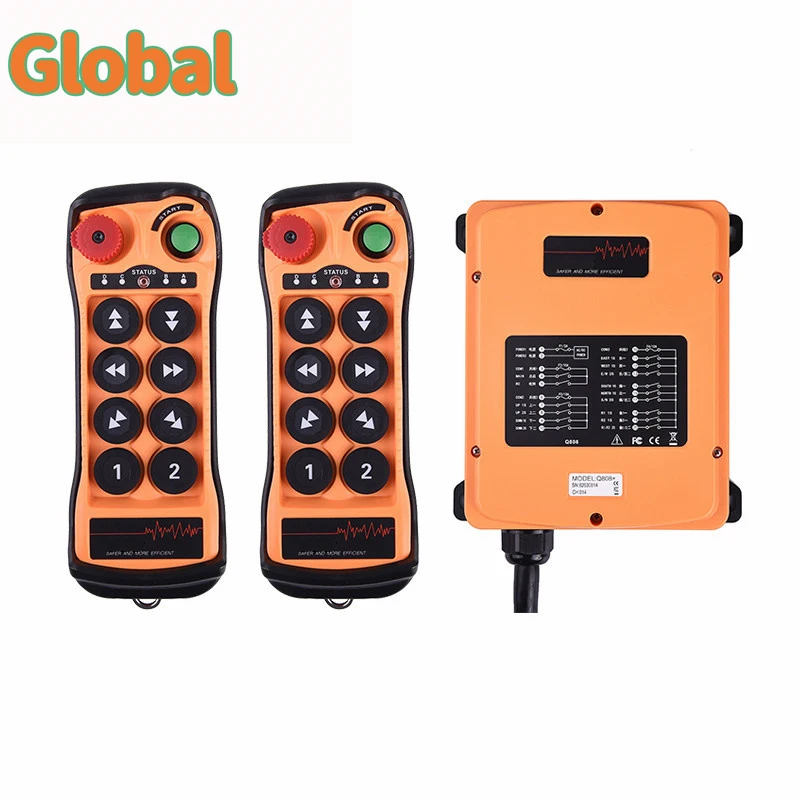 Q808 Double speed Industrial Wireless Radio Crane Remote Control switches Hoist track overhead bridge Crane Controller Lift