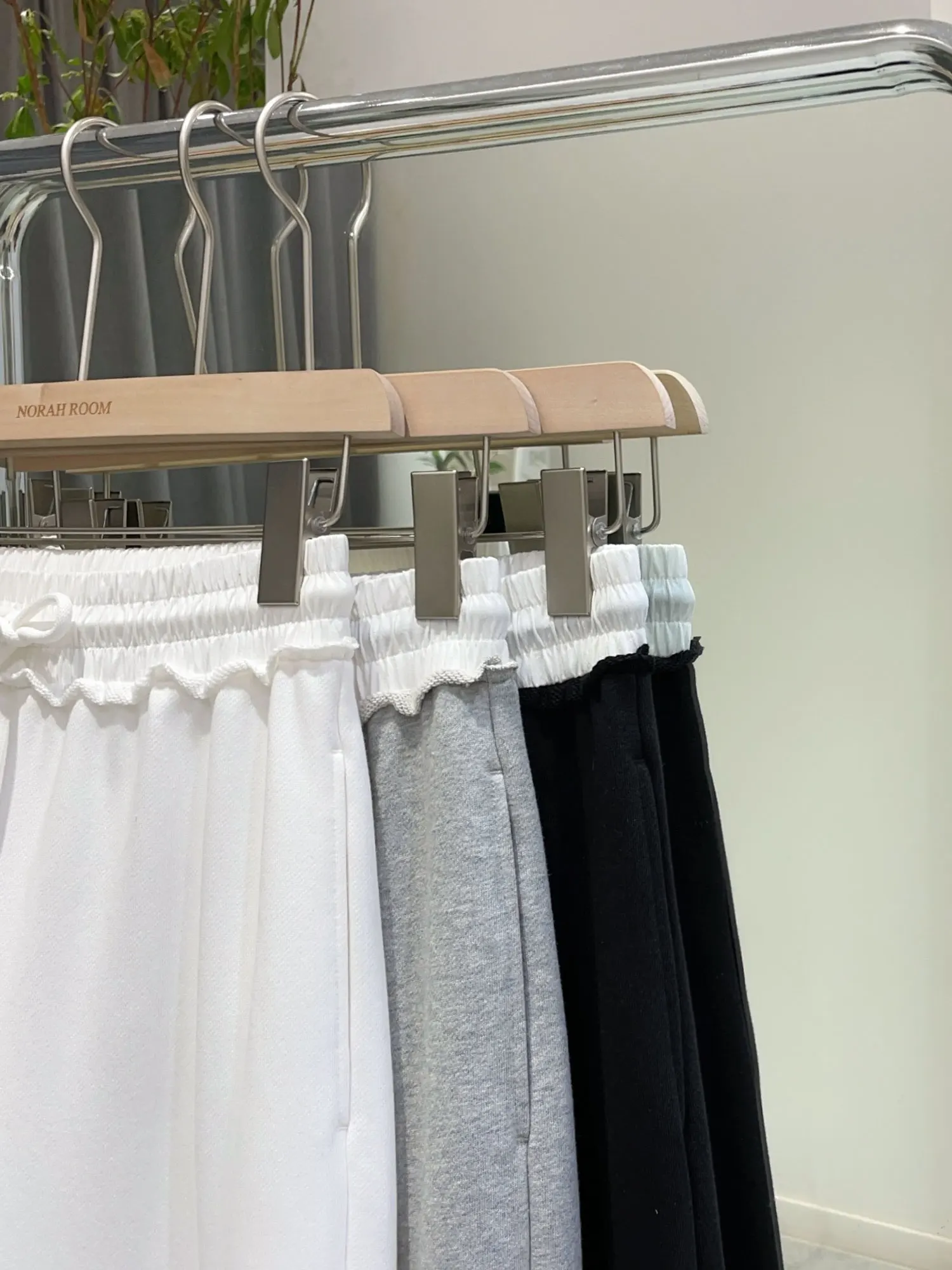 Spodnie Nok Xiaola, autentyczne koreańskie, patchworkowe, z wysokim stanem, szerokie nogawki, codzienne, wiosna 2025, spodnie do ziemi.