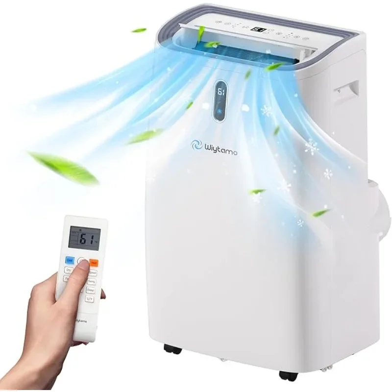 Climatiseur portable 4 en 1, 14,000 BTU, pour pièce jusqu'à 700 m², fédération, refroidissement, chaleur, aquarelle et ventilateur