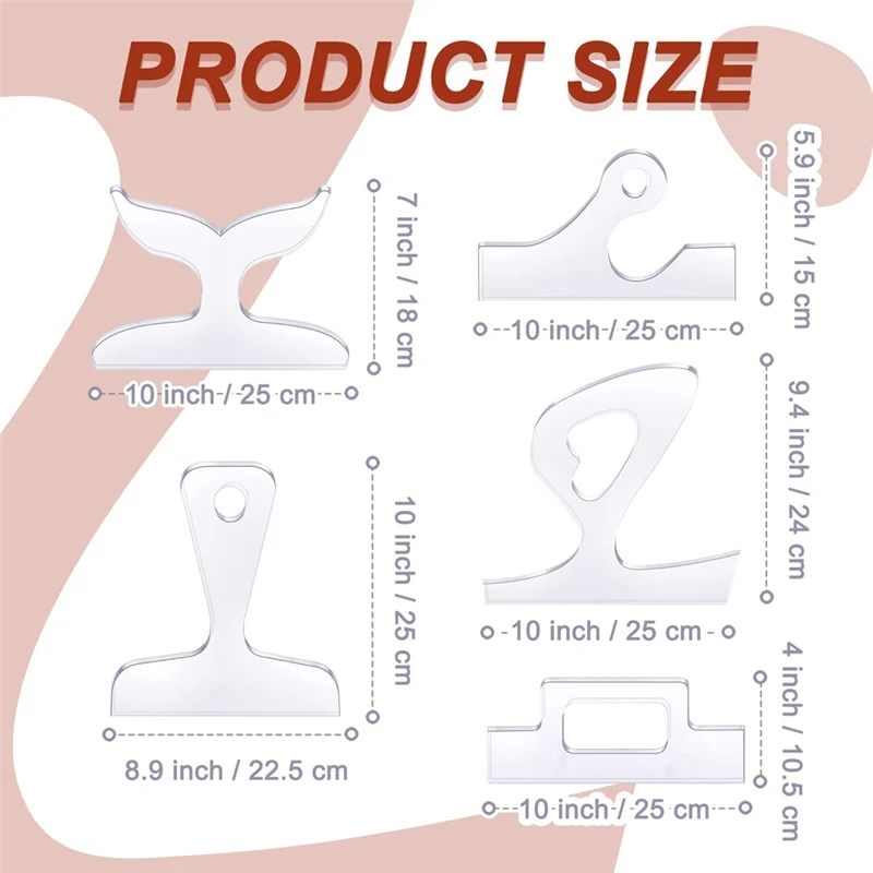 Food Board Handle Template Clear Cutting Board Router Template With Woodworking Stroke Template Laser Cutting Guide Tool Durable