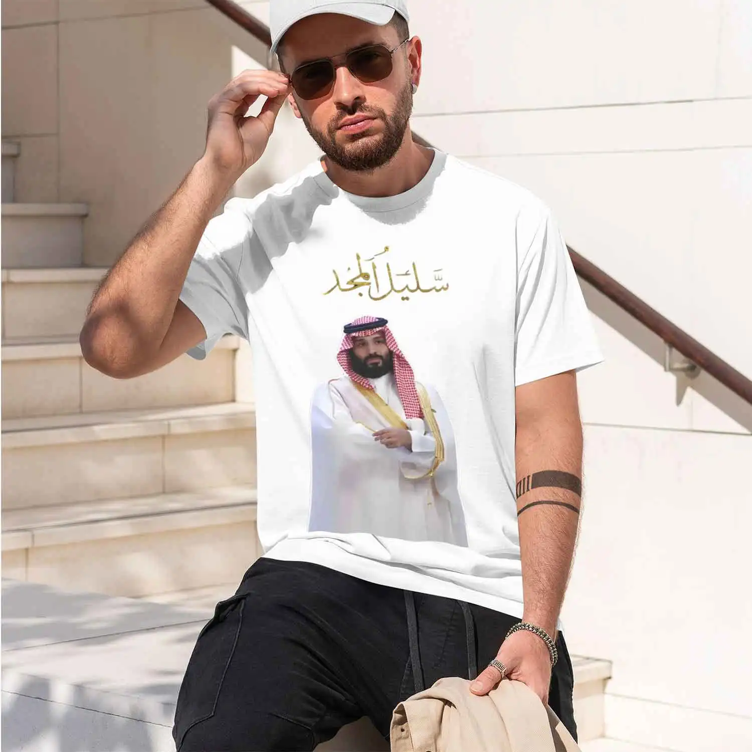 Mohammed Salman T-Shirt Men A Descendant of Glory Vintage T-Shirts Summer O-Ne Harajuku Tees d Clothes 2026 New Model Men’s Shor