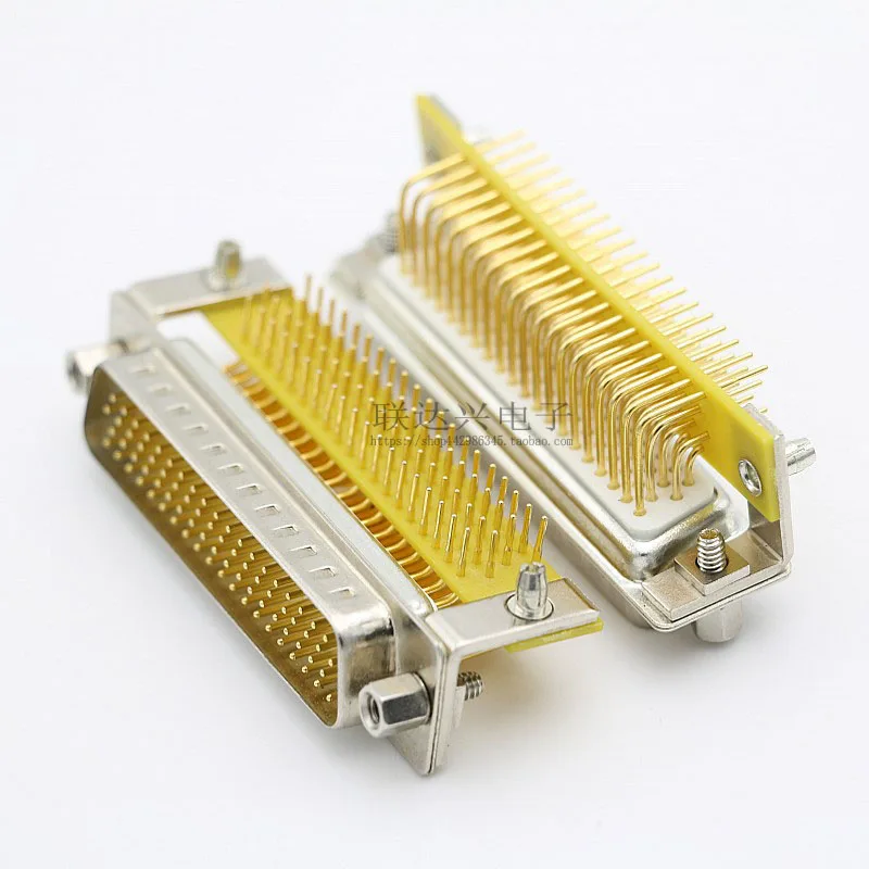 HDR78 male/solid bur with gold plated DR78 DB78 pin/hole 90 degree bend plug-in solder plate