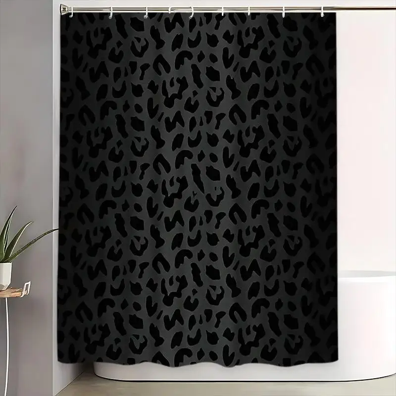 1Pc Bathroom Set That Instantly Transforms into a "Wild Aesthetic Show!" Leopard Print Bathroom Set, Blending Sophistication and Wild Charm into Everyday Life, Shower Curtain Set, Home Bathroom Decor, Includes Bathroom Mat, Toilet Mat, U-Shaped Mat, an Elegant Bathroom Decoration Essential, a Perfect Gift for Yourself, Friends, and Family. view 6