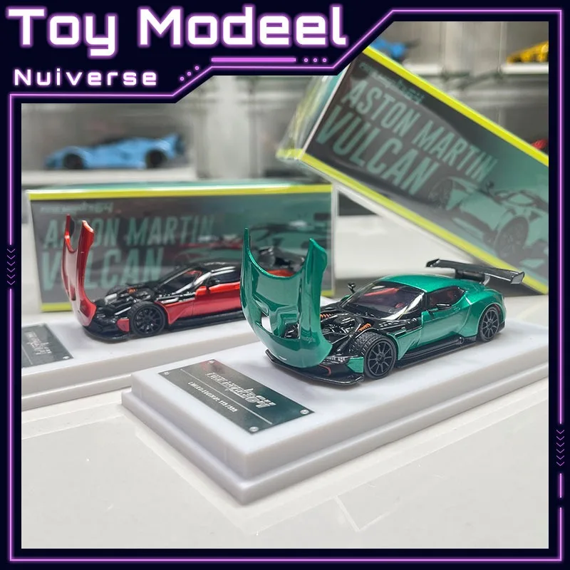 

Fine Works 1:64 Aston Martin Vulcan Iron Base Open Hood High Detail Simulation Diecast Alloy Car Model StaticDisplayPerfect Gift