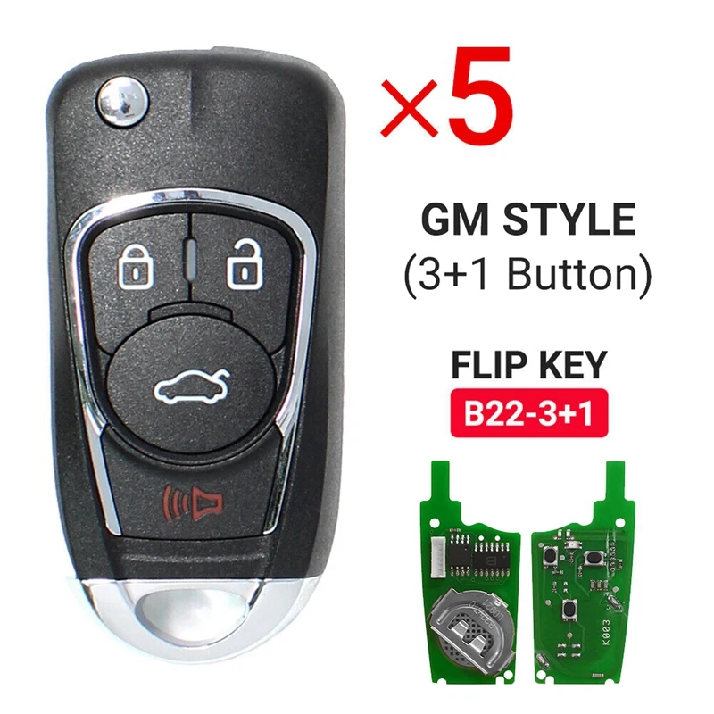 

5Pcs/Lot Car Remote Key 3 Button B-Series KD For KD900 KD900+ URG200 KD-X2 Mini GM Style