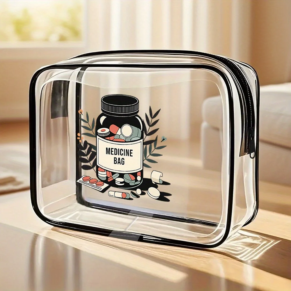 Neceser transparente para mujer: organizador de maquillaje de viaje para gimnasio, playa y fin de semana