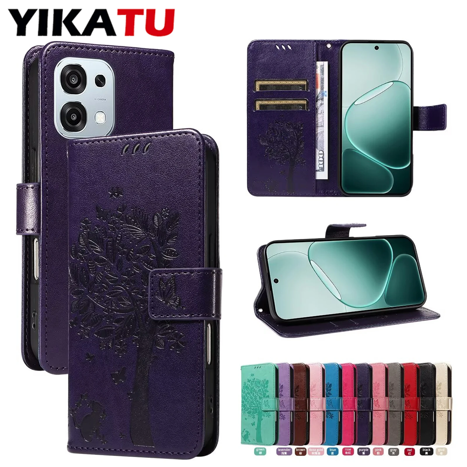 

Wallet Leather Case For OPPO Realme C85 Pro C75 C71 C67 4G C65 C63 C61 C55 C53 C35 C33 C31 C30 C25 C21 C20 C15 C12 60 8 Cover