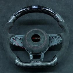 LS AUTO Super Charged Custom Carbon Steering Wheel for VW Golf MK7 Gti Car Accessories for VW Mk7 Gti Carbon Steering Wheel