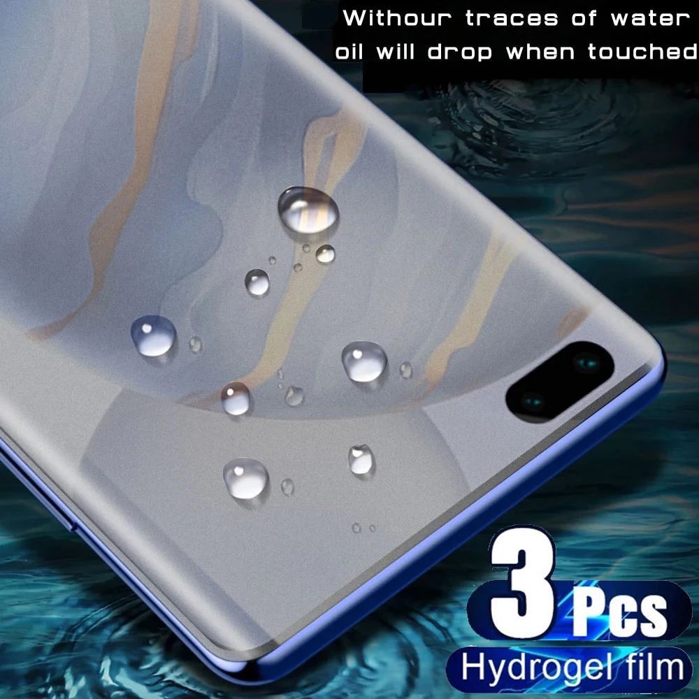 

3Pcs 3D Full Front Back Matte Hydrogel Film For Huawei P40 Pro Plus P50 P60 Pro Art Frosted Soft TPU Screen Protector