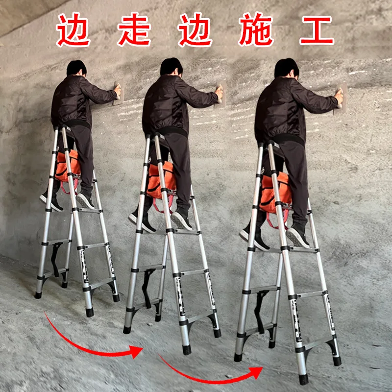 

Craftsman's Sincerity Can Take Herringbone Ladder, Telescopic Ladder, Folding Ladder, Household Aluminum Alloy Bamboo Joint Lift