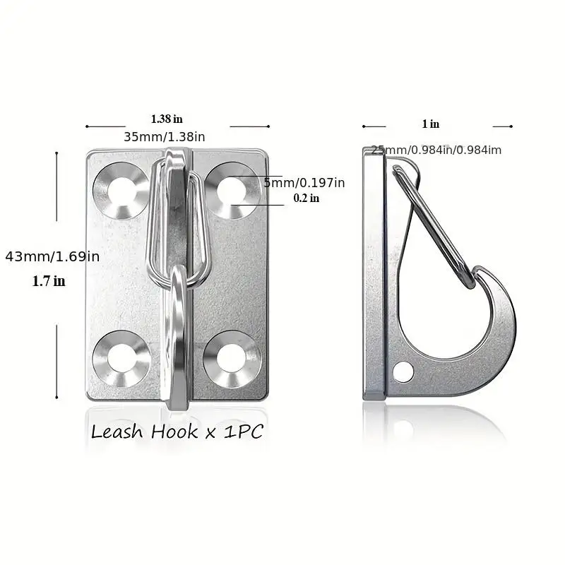2 قطعة هوك حبل الجر الكلب للجدار في الهواء الطلق الكلب الجر حبل وقوف السيارات السنانير غير قابل للصدأ شماعات خطاف الجر (باستثناء البراغي) #6