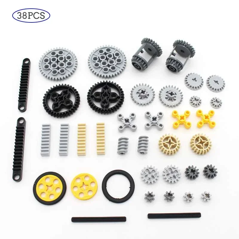 New MOC Bulk Technical Parts Set Pin Liftarm Bricks Set Axle Connector Gear 40 Tooth Building Blocks Compatible Technology Toys