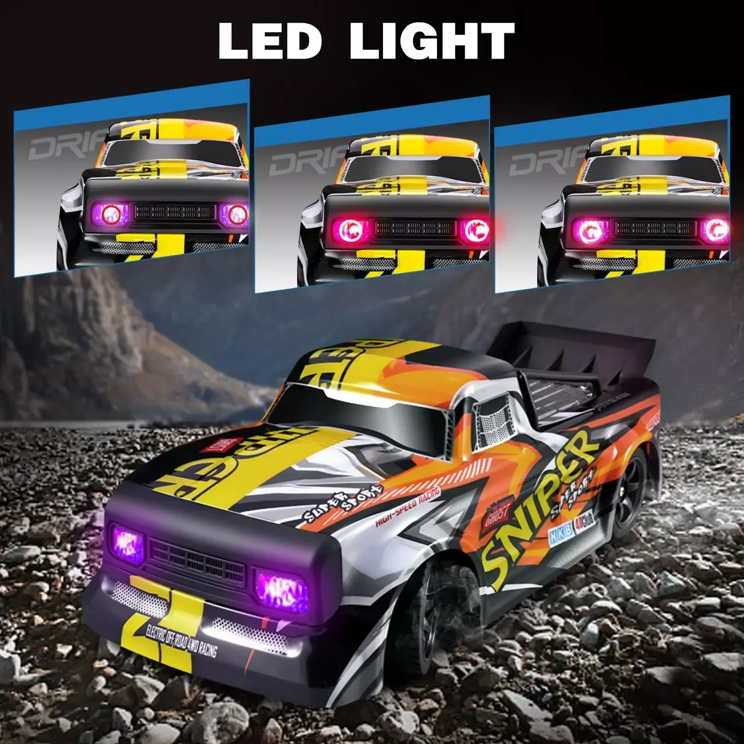 4DRC 1:16 4WD Racing รถ 30 กม./ชม.รถแข่งความเร็วสูงรีโมทคอนโทรลของเล่นรถบรรทุกของขวัญชายหญิง