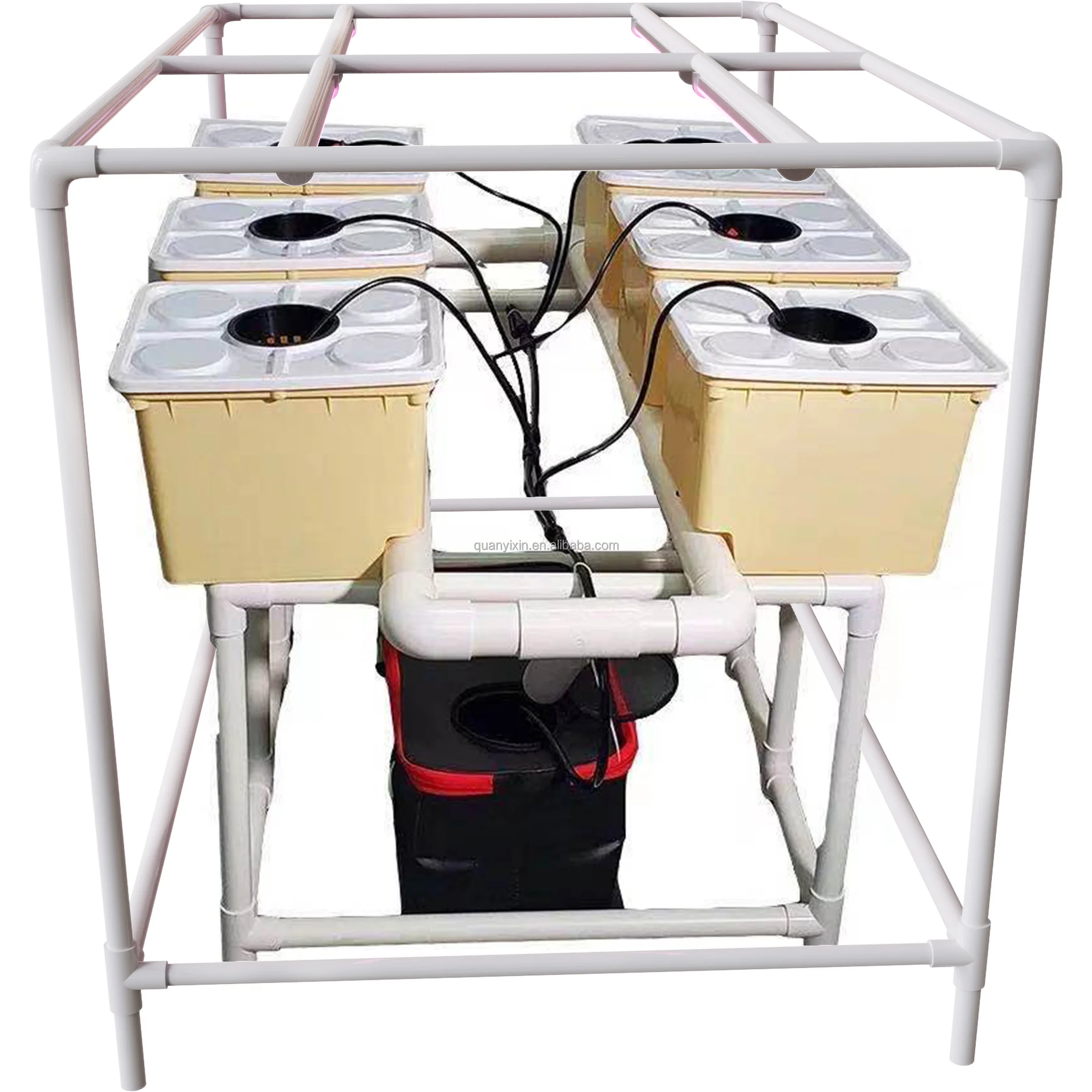 Dutch Bucket Hydroponic System Kit With LED Grow Light Bato Bucket Drip Irrigation For Greenhouse Tomato Strawberry Growing - view 6