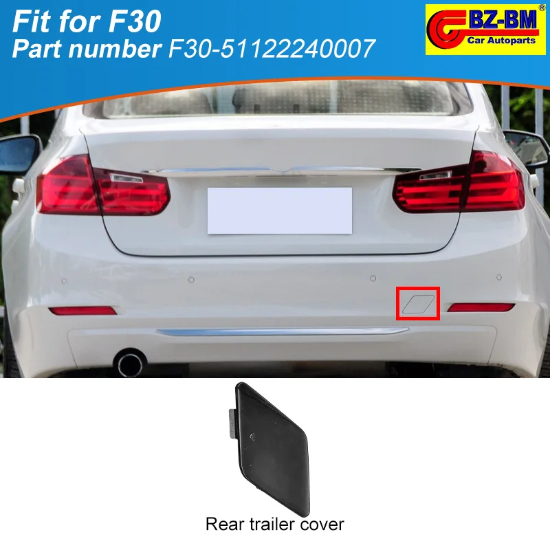 Car Rear Trailer Cover for BMW F30 Rear Bumper Tow Hook Eye Cover 51122240007