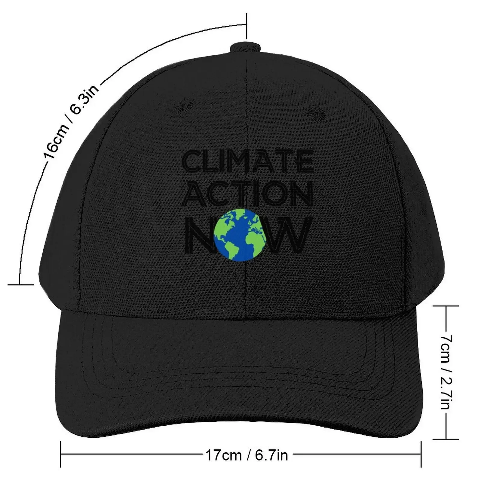 Climate Action Now (black, blue, green) - Strike to Save the Earth and Environment Baseball Cap Rugby For Men Women's