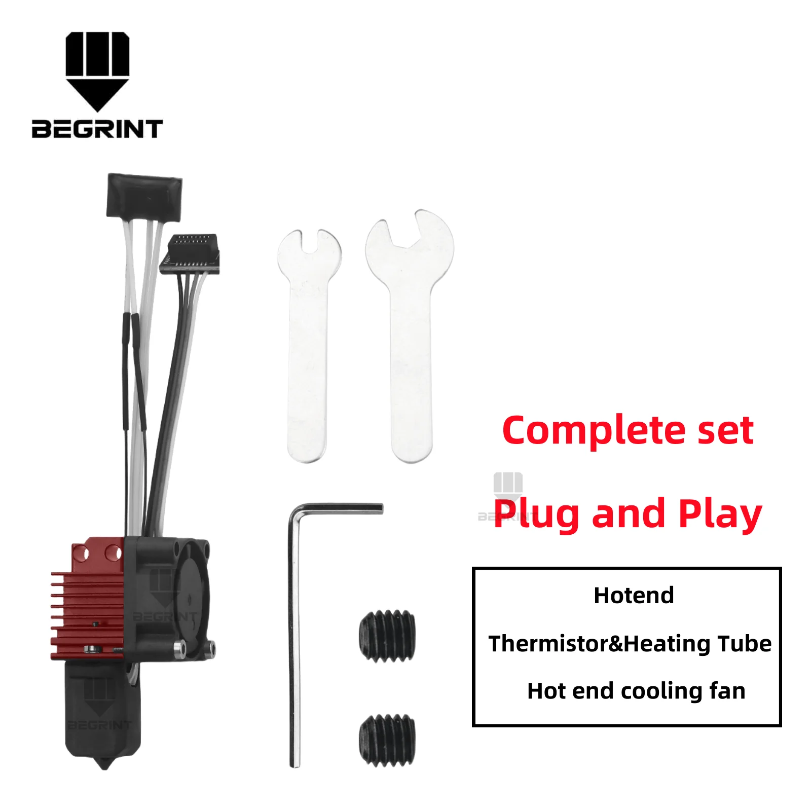 Komplette Hotend-Baugruppe Hotend für Bambu Lab X1 X1C P1P P1S mit Lüfter Upgrade 2.0 mit Düse Complete Bamboo Lab X1 Carbon