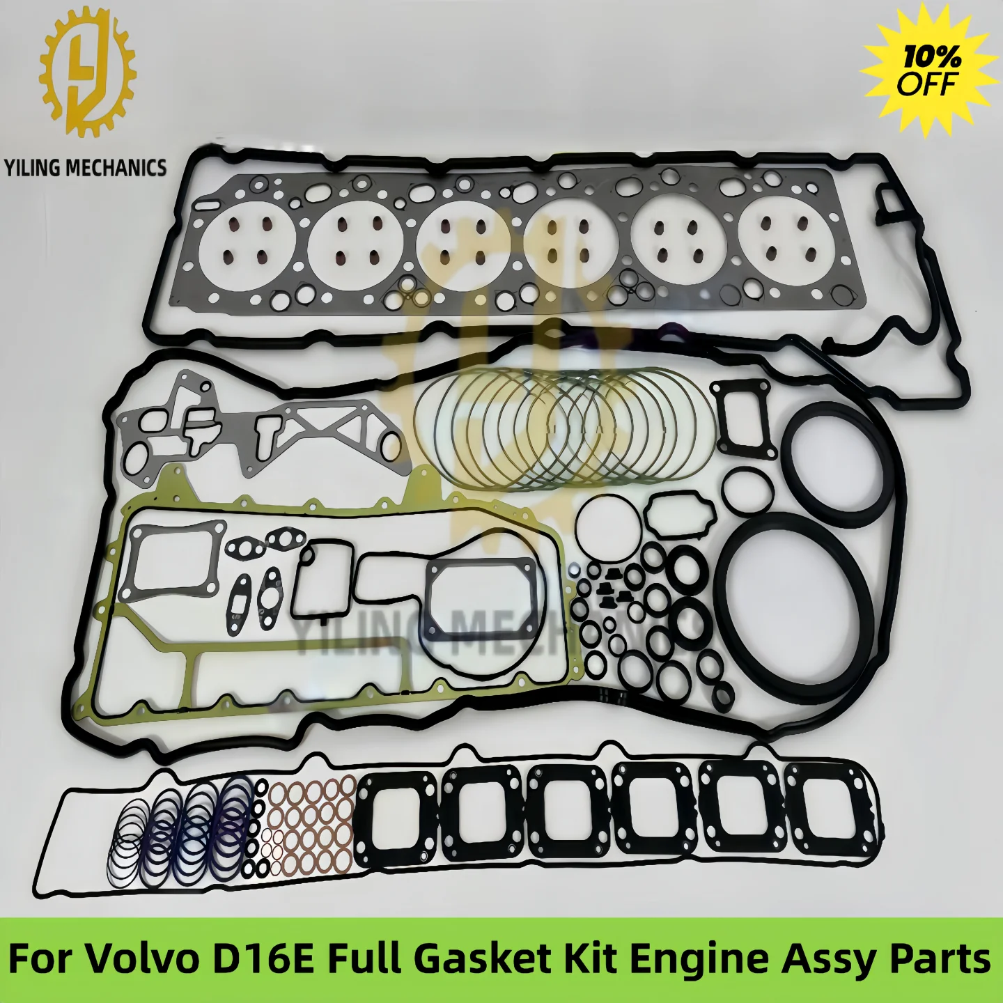Высококачественный комплект прокладок для капитального ремонта D16 D16E для Volvo FH16 A40E L350F, запасные части типа автомобиля 21539900