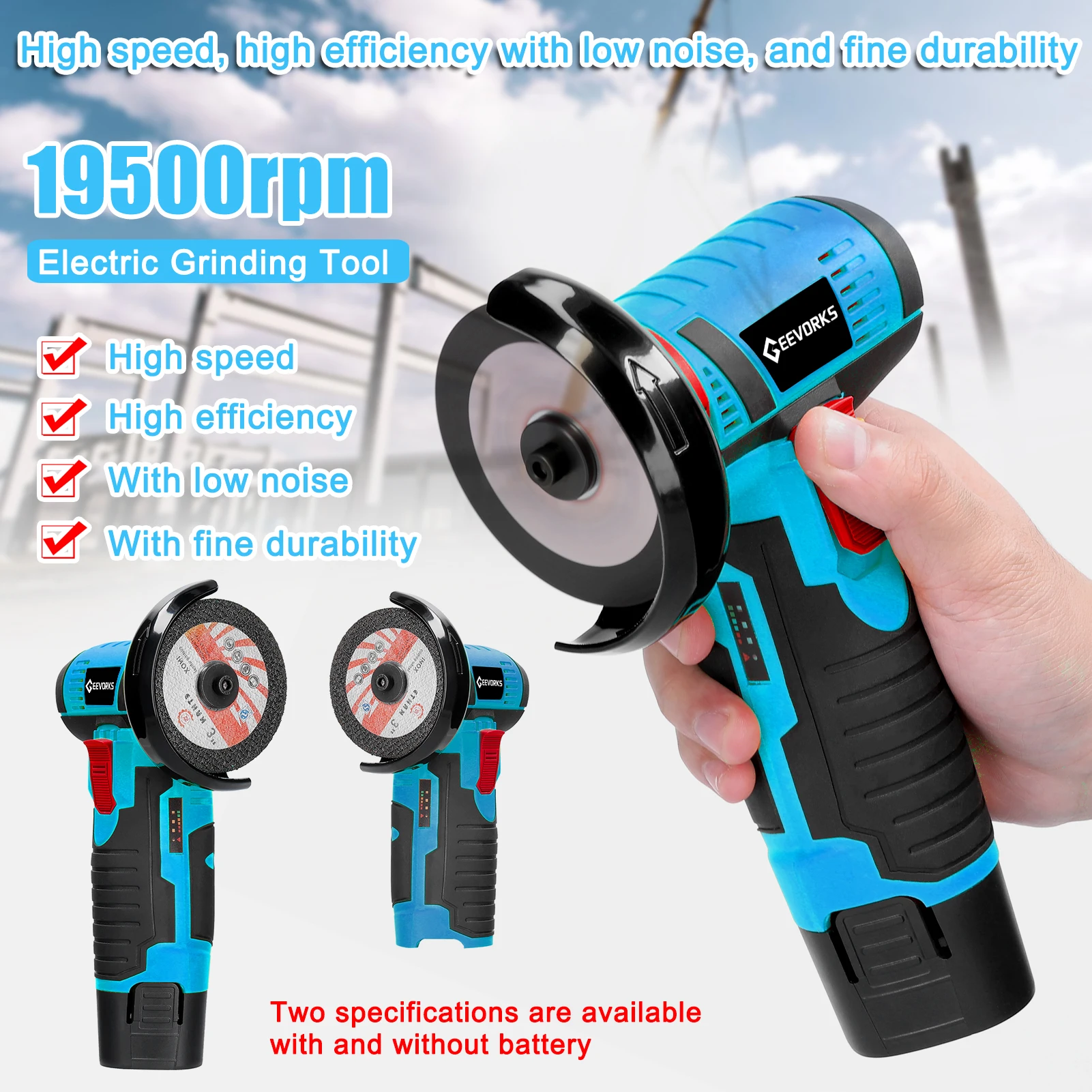 12V Mini Angle Grinder Rechargeable Grinding Tool Polishing Grinding Machine For Cutting Diamond Cordless Power Tools 19500rpm