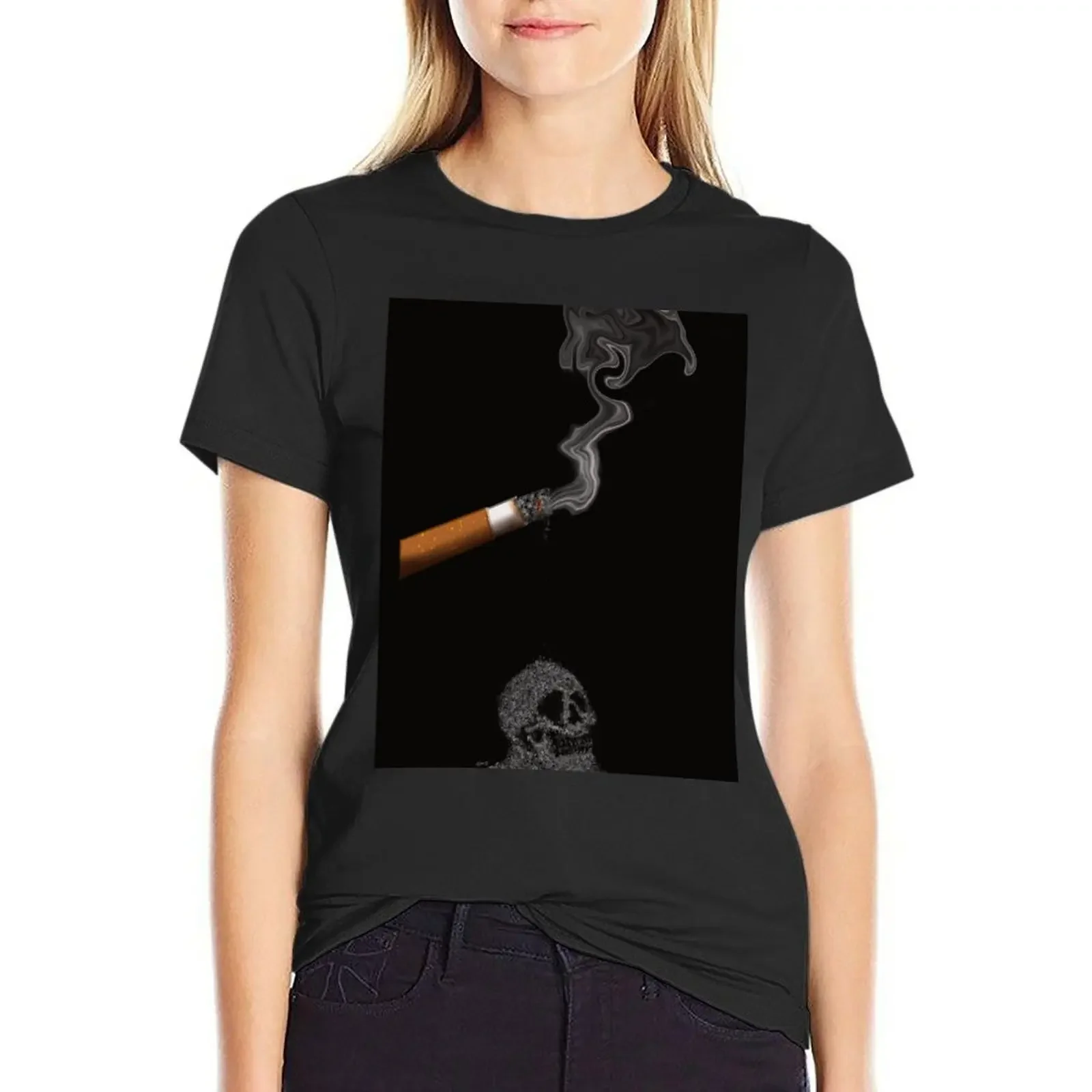 

Smoking Kills T-Shirt Aesthetic clothing sweat sports fans graphic t-shirts for Women