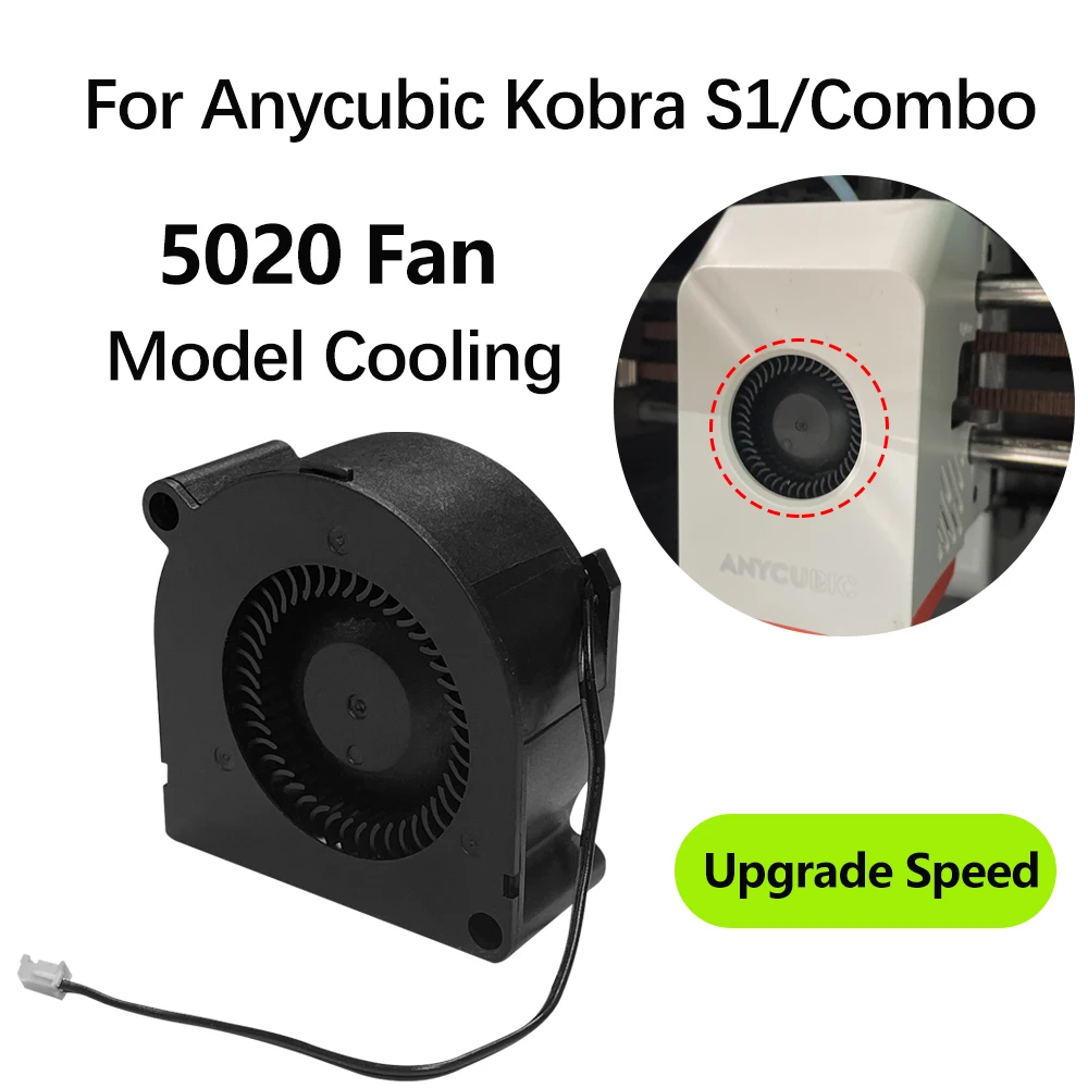 5020 Вентилятор для Anycubic Kobra S1 Hotend Радиальный вентилятор Быстрое охлаждение Вентилятор Быстрая скорость Низкий уровень шума Kobra S1 Аксессуары