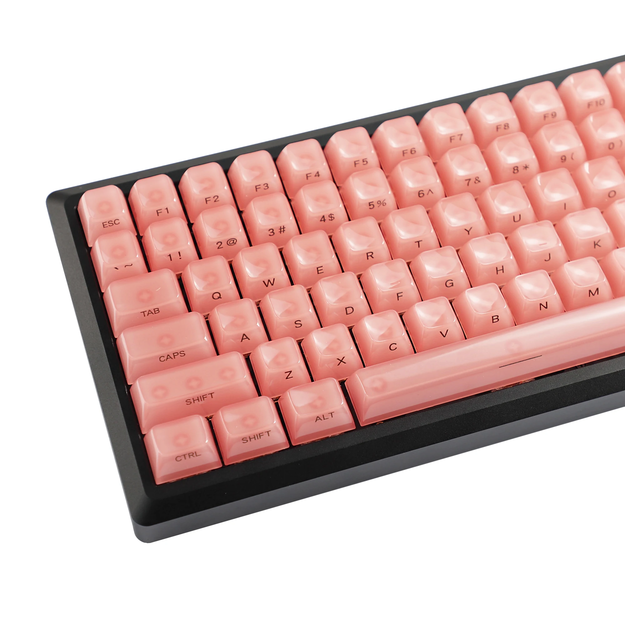 YMDK Jellyfish 119 Keys Keycaps Side Print  Shine Through MDA Profile PC Material Custom Keycap for MX Mechanical Keyboards