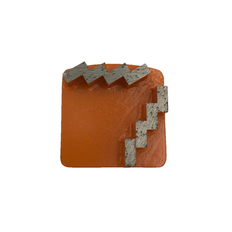 Scarpe da calcestruzzo con disco abrasivo diamantato Redi Lock con due segmenti a zigzag per Terrazzo 9 pezzi