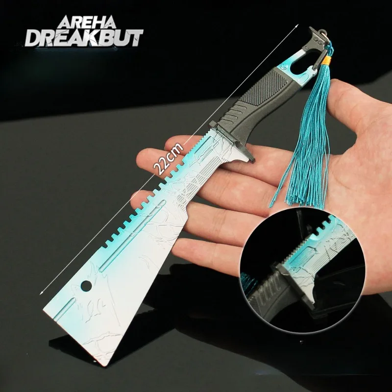 New 22cm Arena Breakout Game Peripherals Snow Wolf Survival Knife Melee Weapos Model Desktop Alloy Ornaments Collection Crafts