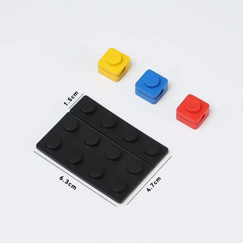 USB Charging Cable and Mouse Line Keeper; Simple Adhesive Desk Clip in Block Shape