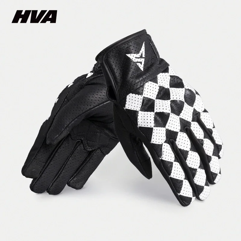 New Outdoor Riding Motorcycle Checkerboard Gloves Full Finger Thickened Windproof Waterproof and Non-slip Gloves