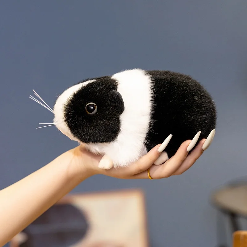

Pretty Guinea Pig Plush Toy Cozy Stuffed Mini Cavy Doll Delicate Lifelike Hamster Animal Doll Lovely Palm Pets Desktop Companion