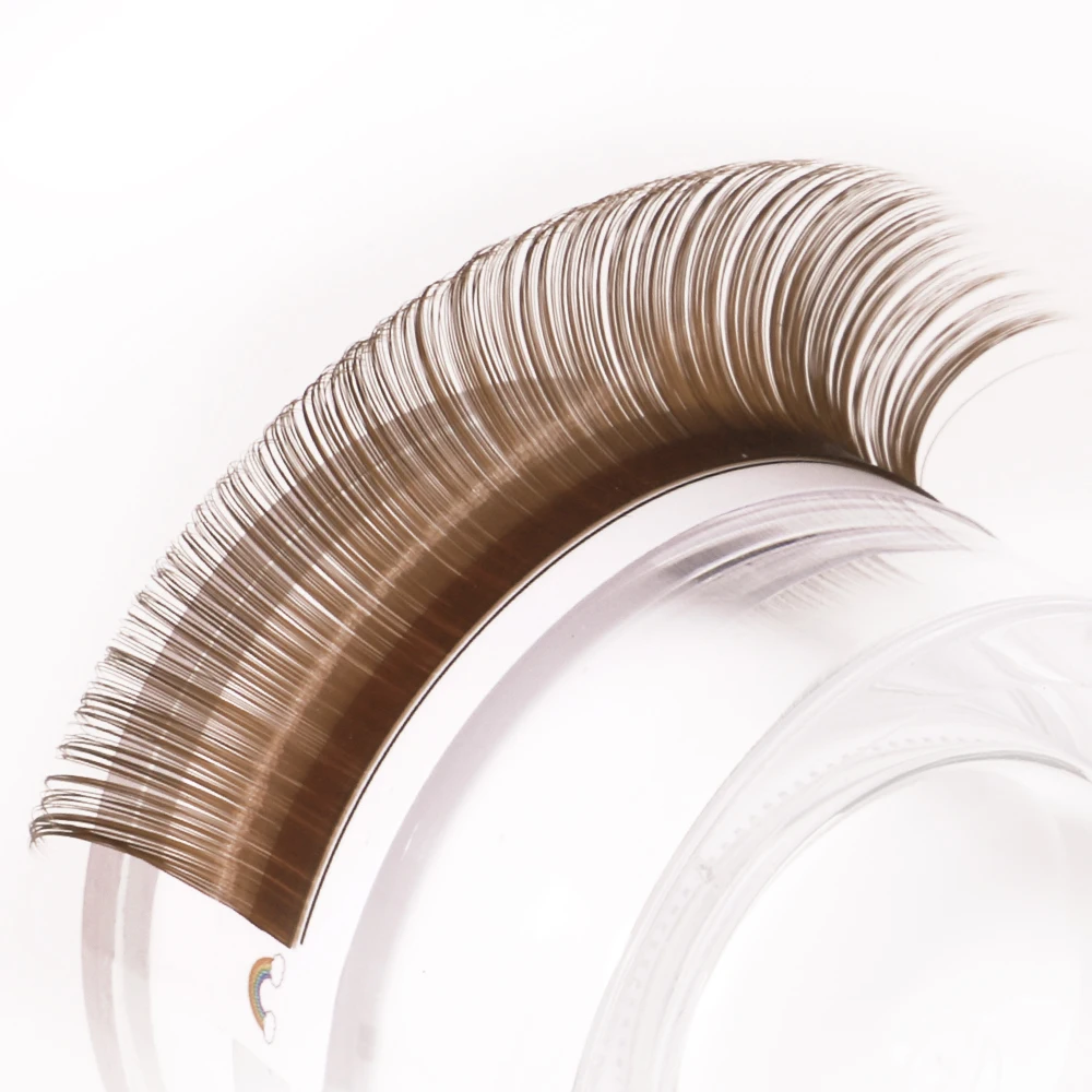 Veyes Inc. 0,03 mm honingbraune Wimpernverlängerung, weiche Wimpern, 8–16 mm falsche Wimpern, künstliche Nerz-Wimpernverlängerung mit individuellem