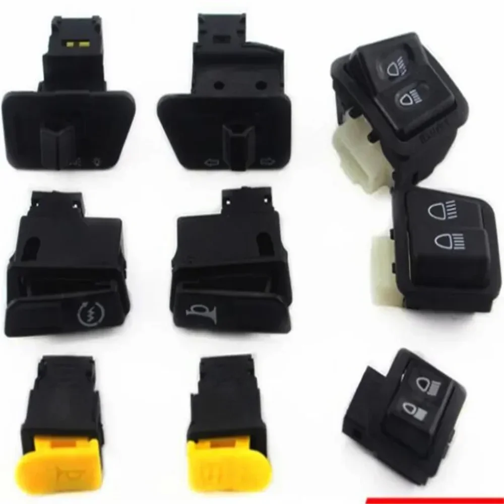 

9pcs For Motorcycle double jump switch size distance light electric button horn steering lamp big switch