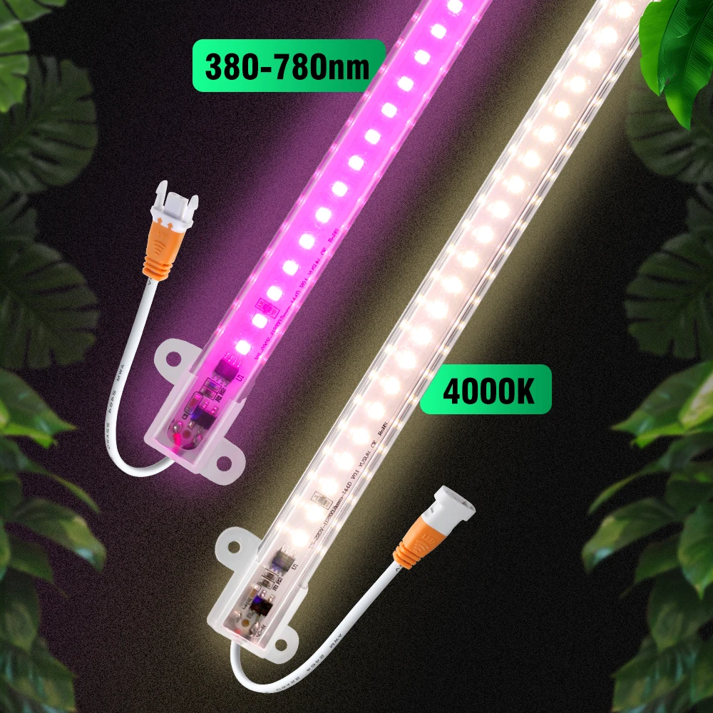 220V LED Bar Light SMD2835 EU Plug For Greenhouse Plants 75LEDs 50cm 114LEDs 110cm LED Light For Seeding Veg Flowers