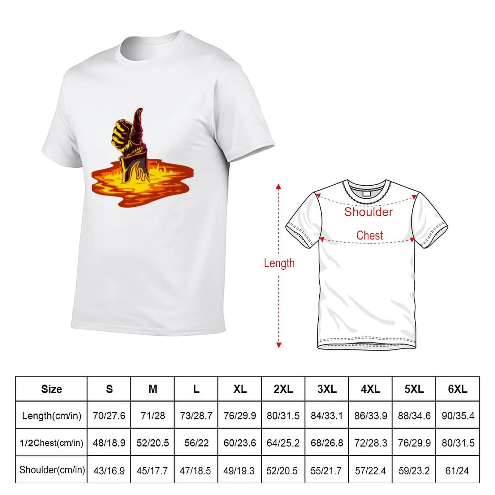 New Terminator's hand on fire T-Shirt graphic t shirt anime sublime t shirt mens plain t shirts