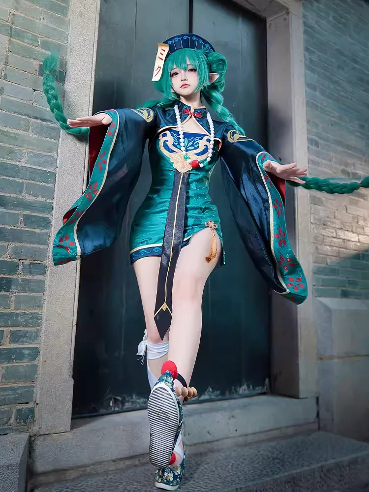 Disfraz de Cosplay de zombi Mikuu japonés para mujer, dokidoki-r, vestido de zombi lindo, disfraz de vampiro chino, peluca de Cosplay Mikku