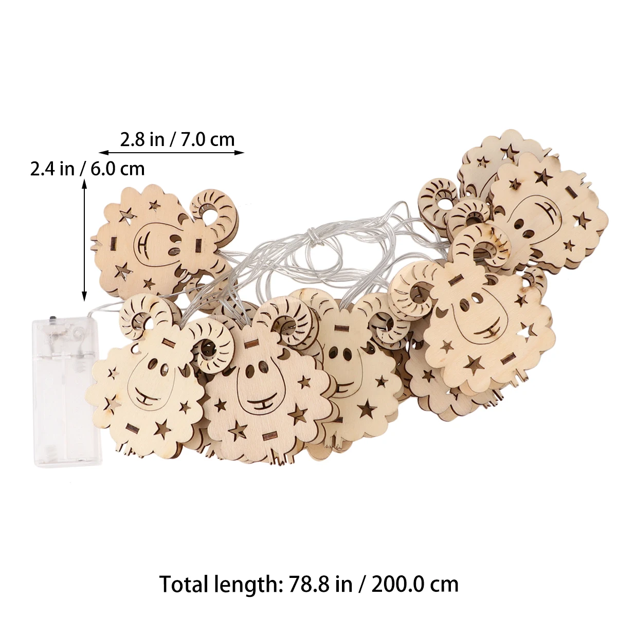 

Muslim Eid String Light Energy Saving Environmentally Friendly Portable Home Party Wedding Anniversary Gift Khaki Sheep