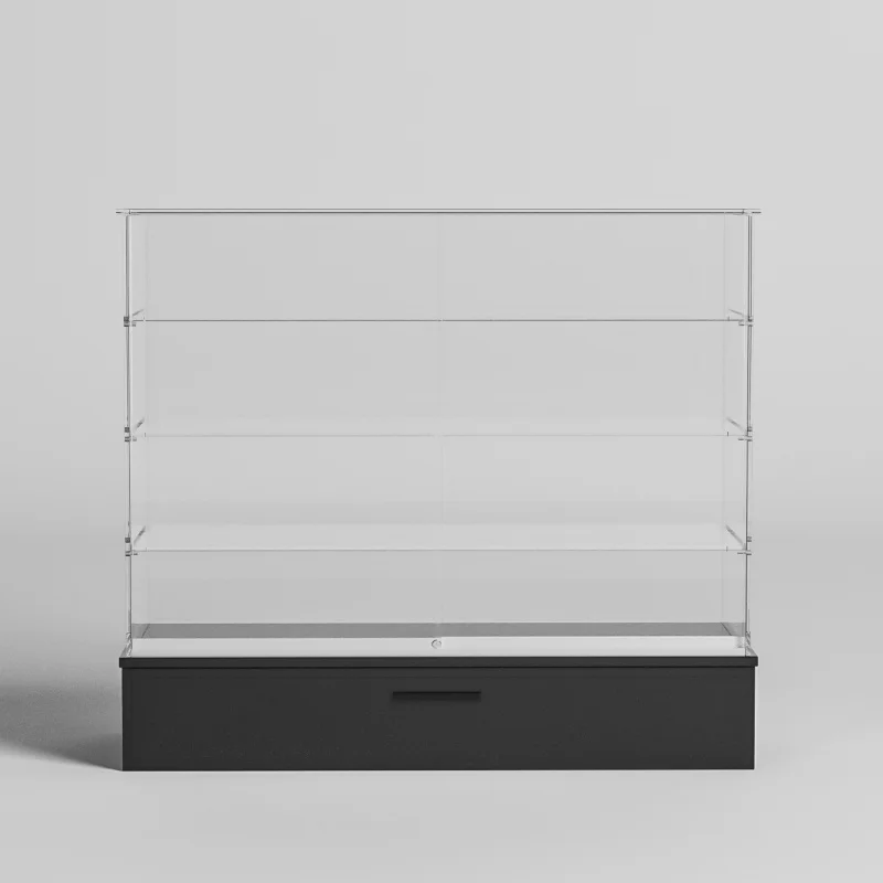 Custom. high quality OEM modern shop glass counter showcase display custom led light retail glass showcase