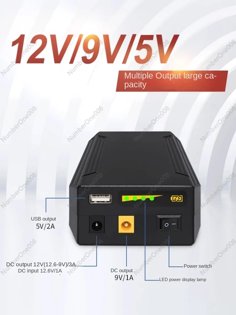 12V Lithium Battery 9v5v Mobile Power Supply 28800 MA Roland Audio Monitoring Light with Universal Battery