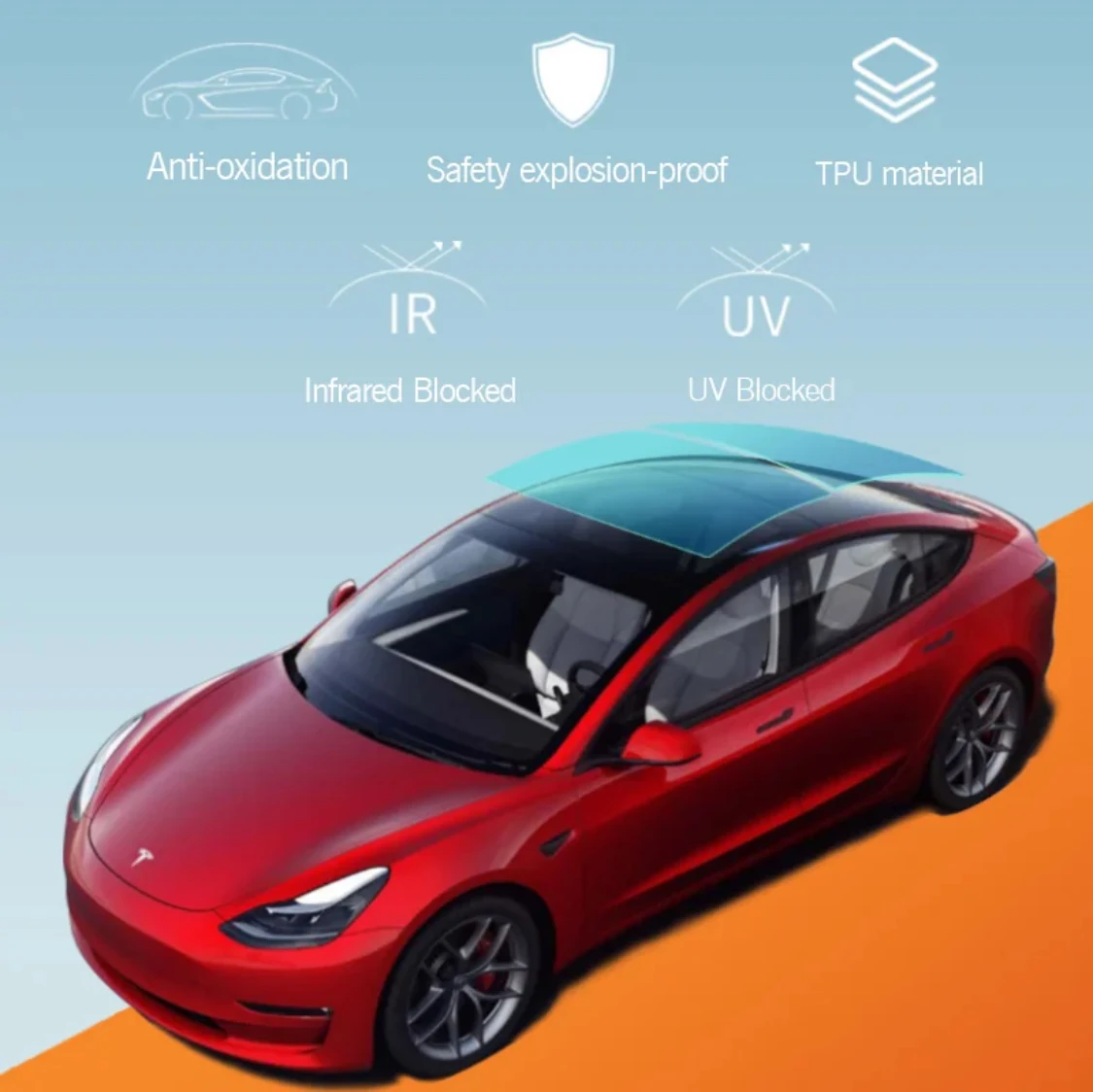 7.5MIL Auto TPU Wrap Film Zonnedak Bescherming Zwart Dak Dakraam Rekbaar Ijs Armor IR Afwijzing Anti-Kras Raampantser