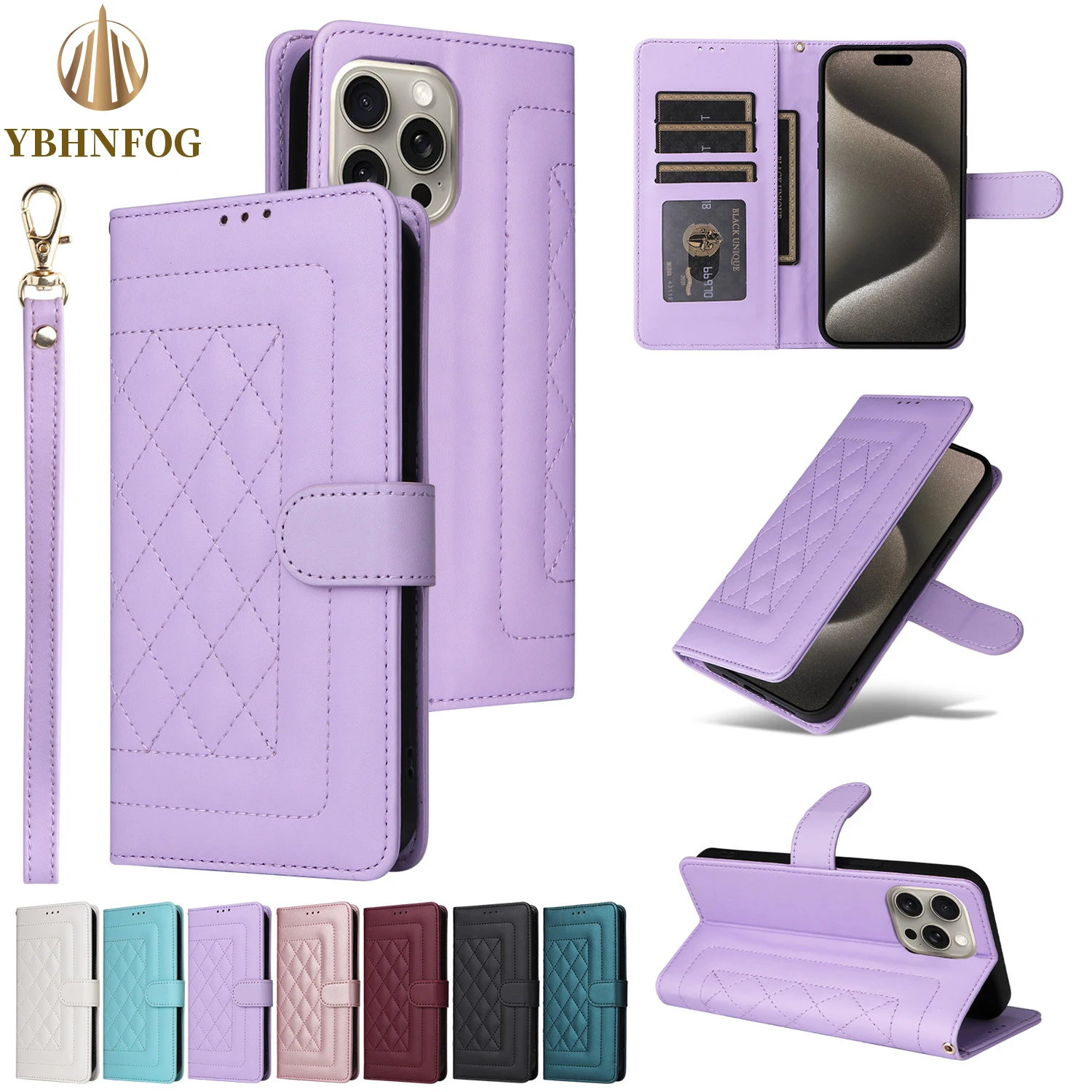 Wallet Leather Case For iPhone 16 Pro 13 11 12 Pro Max 15 14 Plus XR X XS 7 8 Plus 6 6S Plus Magnetic Flip Satnd Book Bag Cover