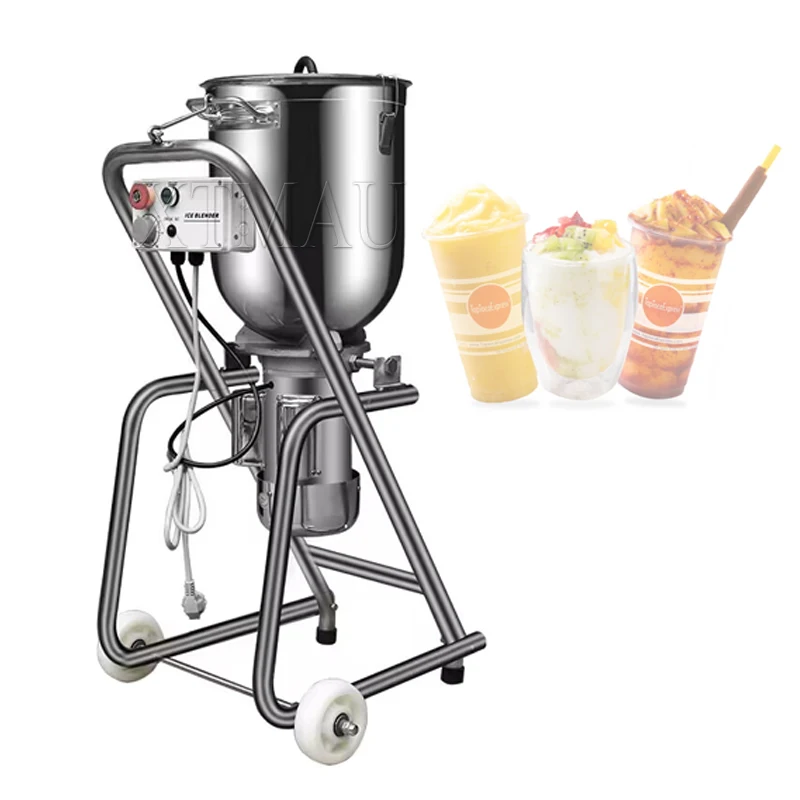 

Commercial 30L Large Capacity Sand Ice Maker Floor Mounted Jam Mixer Milk Shake Mung Bean Ice Wall Breaking Cooking Machine