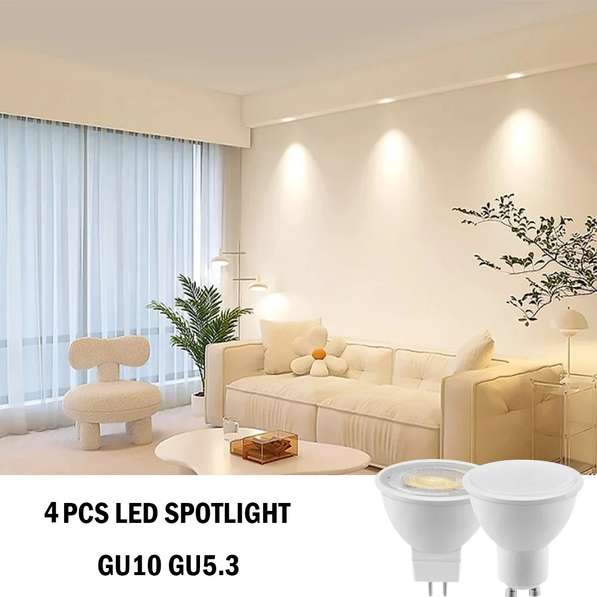 Imagem -06 - Spotlight Led Branco Quente Luz Alta Substituir a Lâmpada de Halogéneo Gu10 Gu5.3 220v ac 100240v ac 3w8w 38 120 Graus 50w 100w Peças